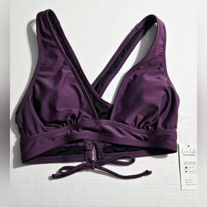 Purple Cupshe Bikini Top Size Small Removable Pads‎ NWT